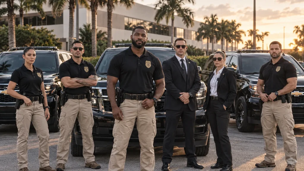 FSO Guard officers and patrol fleet in Hollywood, Florida FSO Guard officers and patrol fleet in Hollywood, Florida