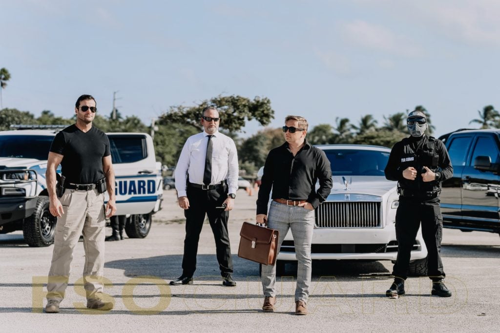 FSO Guard armed security officers with a client in Miami