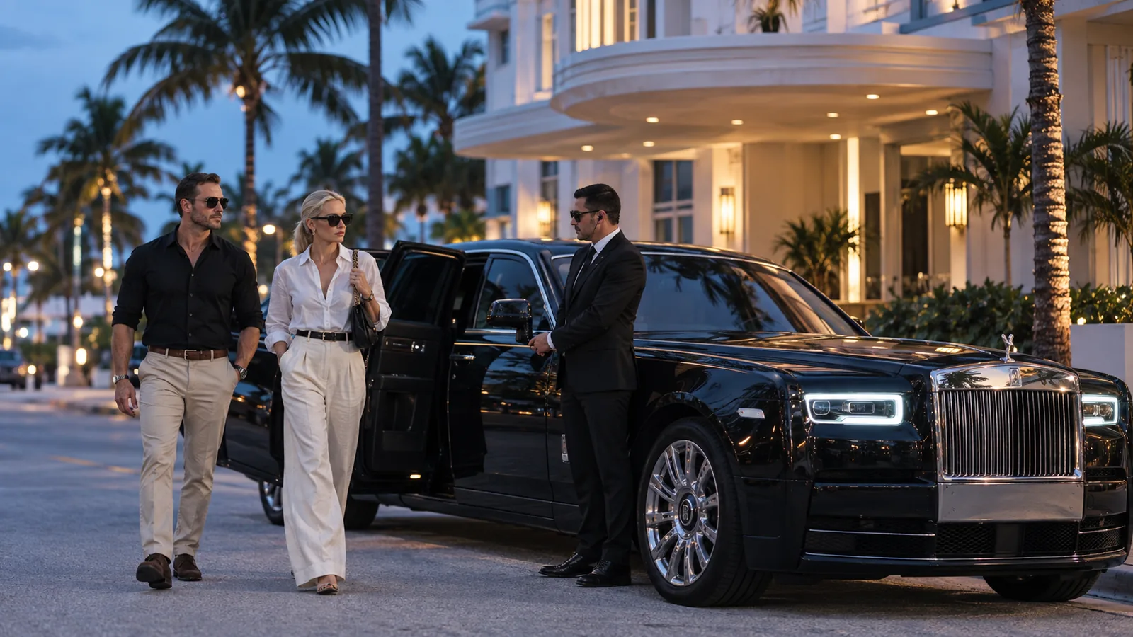 Rolls-Royce Phantom chauffeured vehicle in Miami — FSO Guard fleet